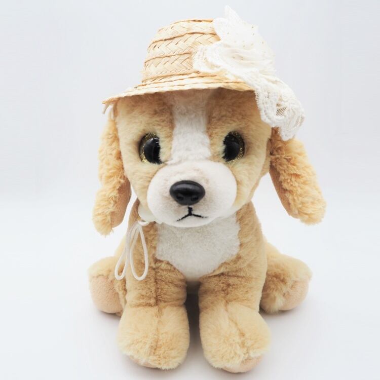 ♪むぎわら帽子 ストローハット 小型犬 中型犬 犬 猫 ペット Y199-208
