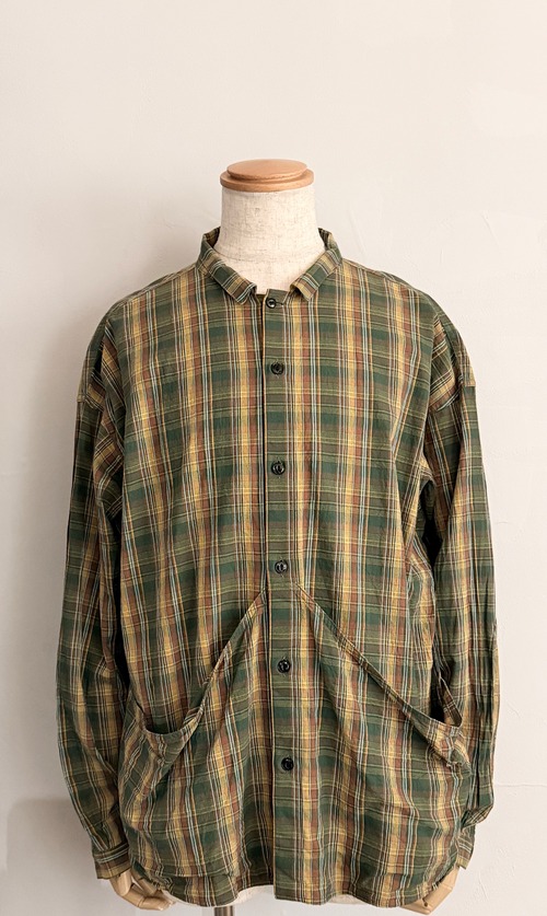 allinone SMOCK GROWTH madras グリーン（アフリカンマドラス）