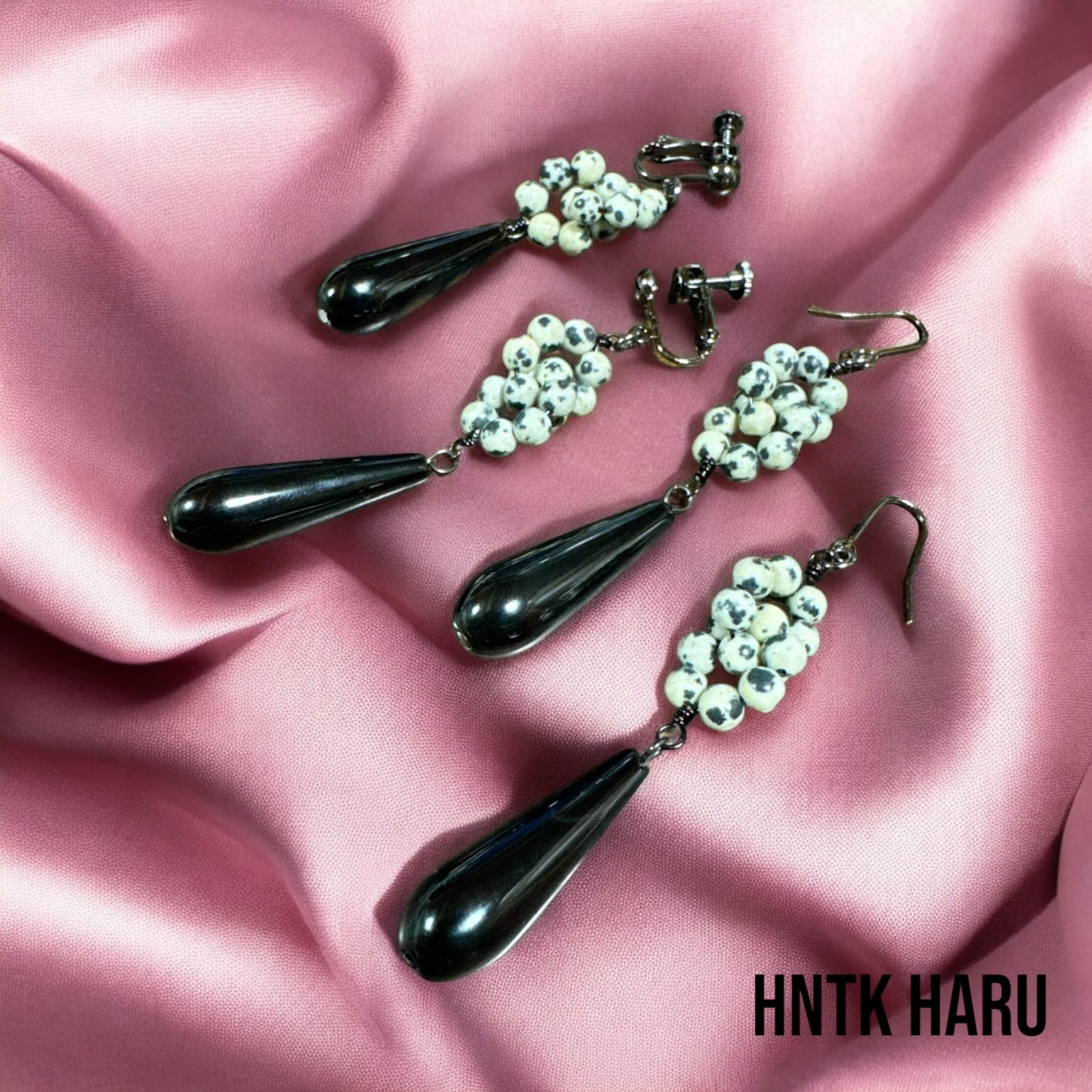 talkativeトーカティブ両耳ピアスダルメシアンジャスパー