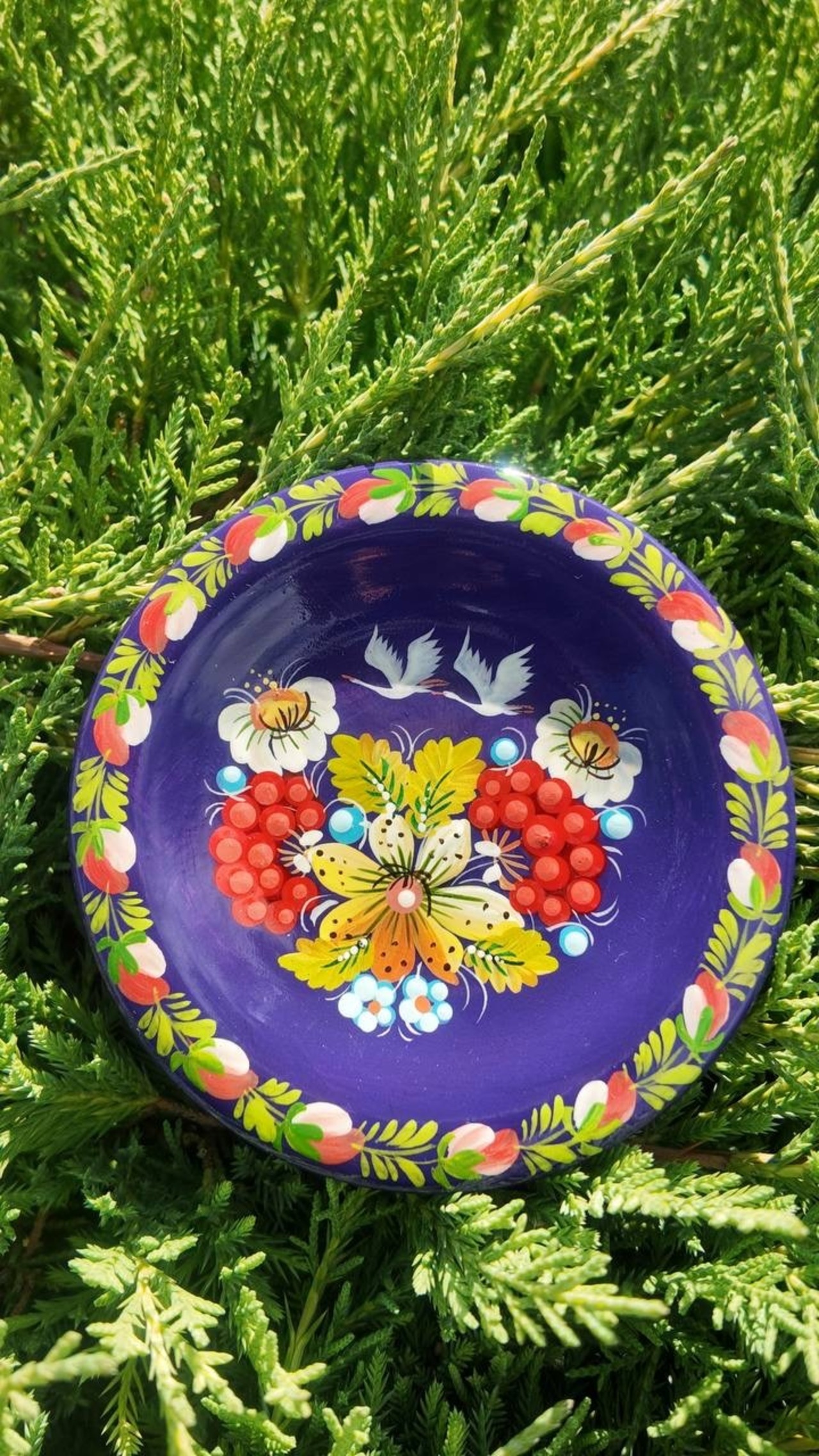 ペトリキフカ・プレート 10cm （Khomenko） - 4