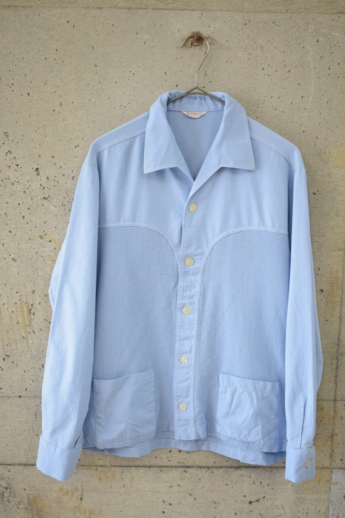 Sky Blue Shirt with Mesh Panels