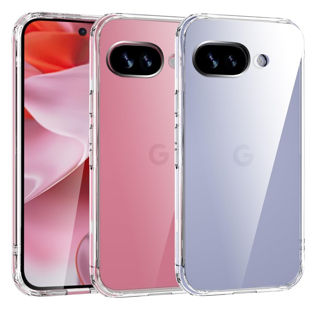 Google Pixel 9a 用 ケース クリア 耐衝撃 TPU+PC 米軍MIL規格取得 SGS認証 黄ばみなし レンズ保護 ストラップホール付き ピクセル9a 用カバー Crystal Series