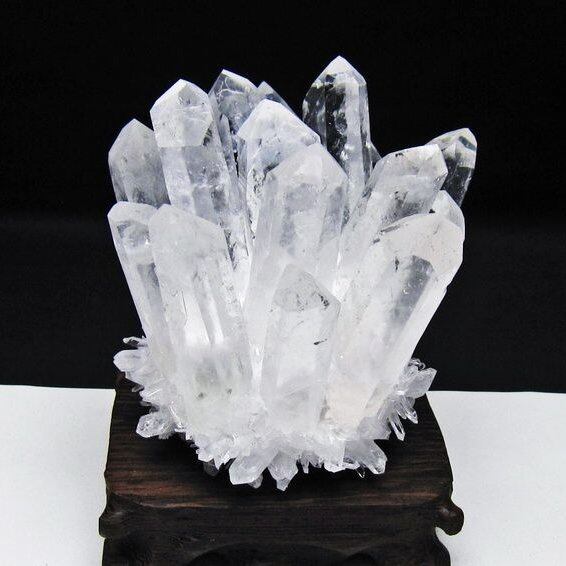 水晶 クラスター 水晶 原石 台座付属 一点物 おまかせ便 182-8619