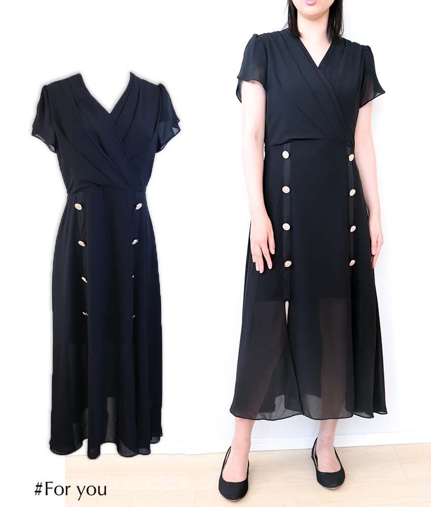 フロントボタンのAラインワンピース_e0002106019