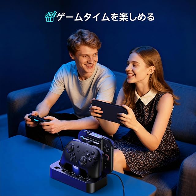 NEWDERY 2in1 Switch 2 Pro用 充電器 Switch 2用 Joy-con 充電スタンド