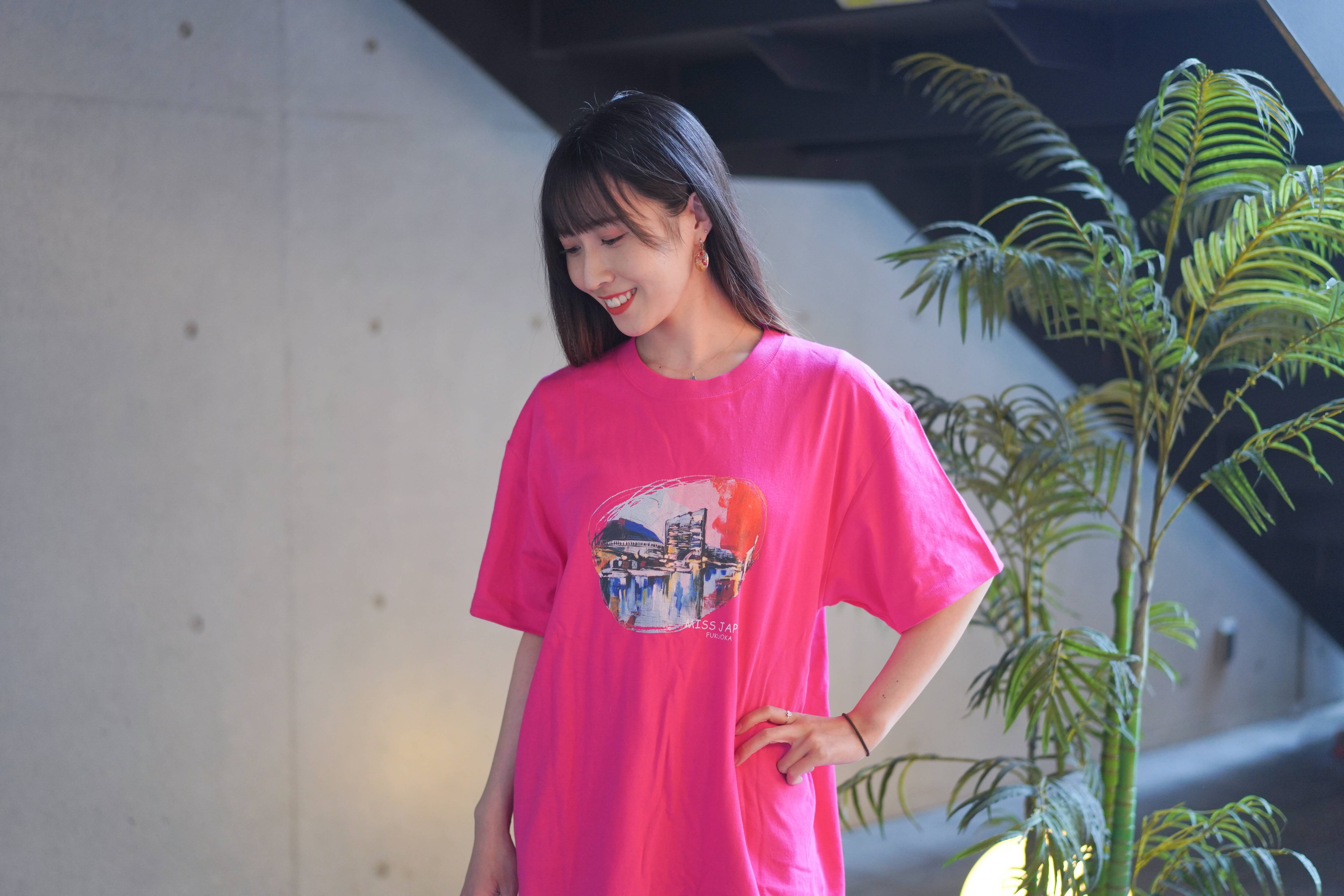 2021 MISS JAPAN FUKUOKA Tシャツ（女性用・ピンク） | スリーシー