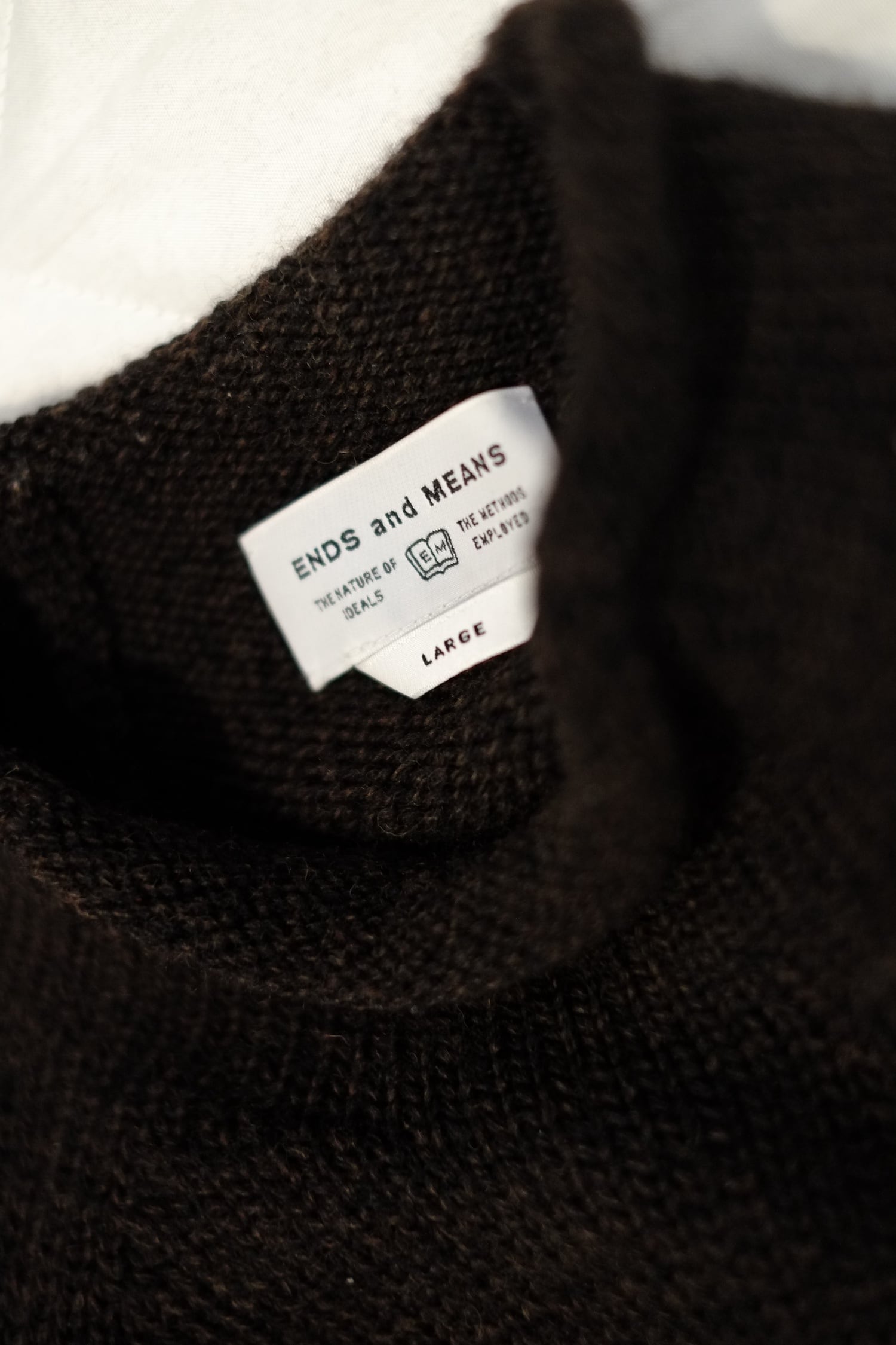 ENDS and MEANS／Roll Neck Nep Knit【 Dark Brown 】 | CAMILOTA