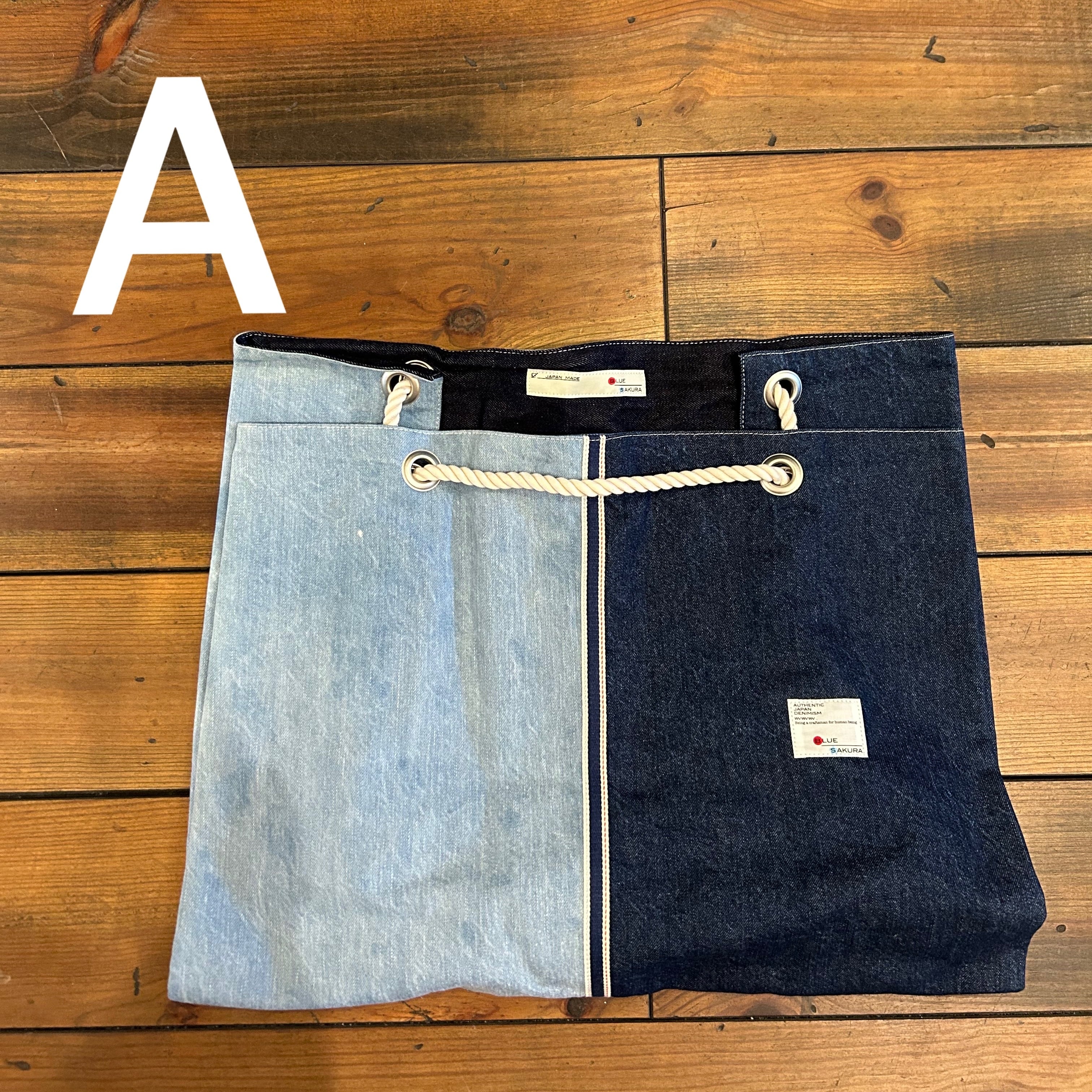 RANDOM DENIM ONE TOUCH BAG | BLUE SAKURA JEANS 公式サイト