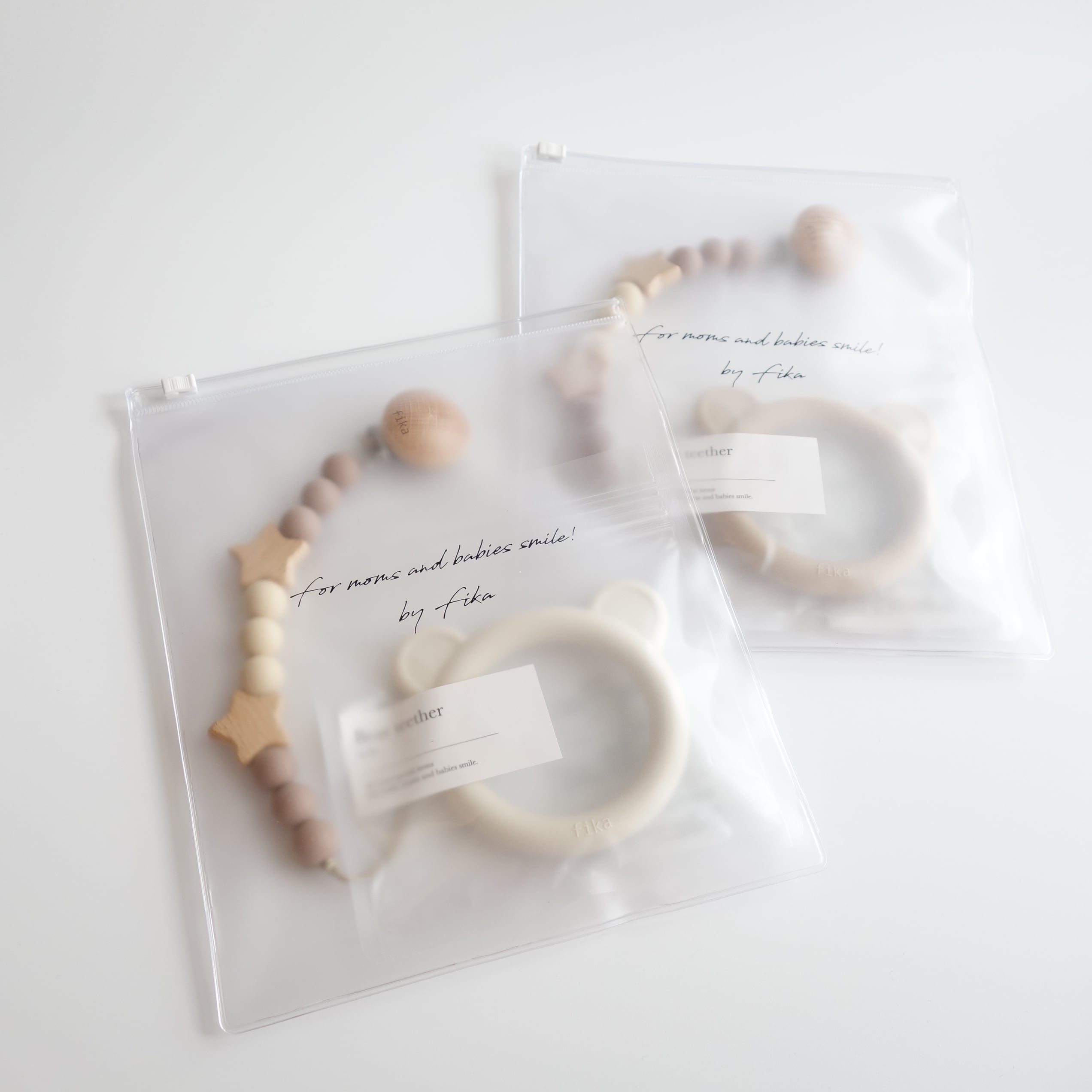 【fika  gift set】holder×BEAR teether (歯固め) set