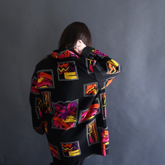 art paint pattern 1b over size mode easy tailored jacket