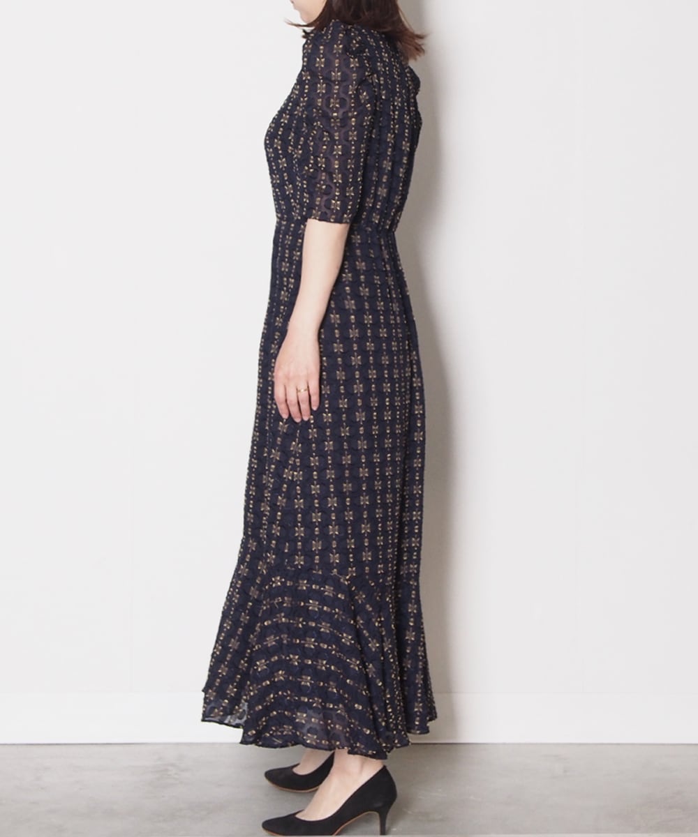 新品未使用　ジャガードワンピース (troisiemechaco)　タグ付き troisiemechaco / カット ジャガード ワンピース