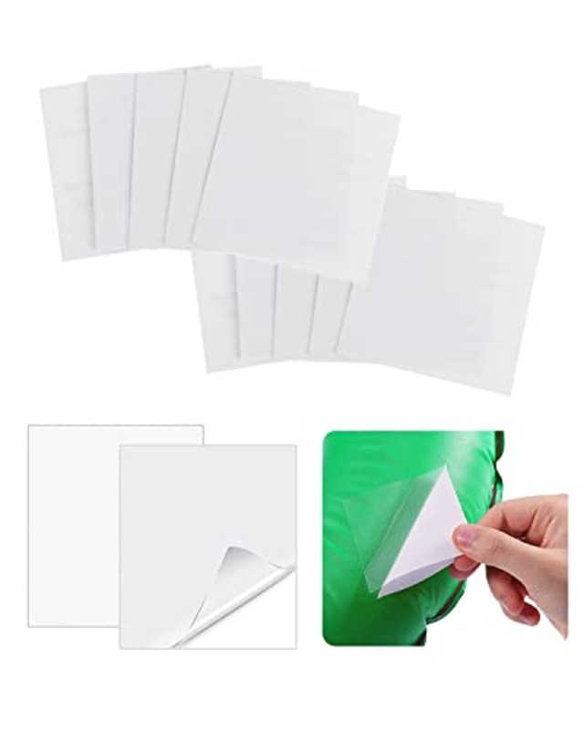 LIKENNY ビニール補修用テープ プールパッチ ビニールプール用 修理シール 穴修理 完全透明 自己接着 両面粘着テープ 防水 空気漏れ防止 水遊び漏れ防止（7*7cm 10枚セット）