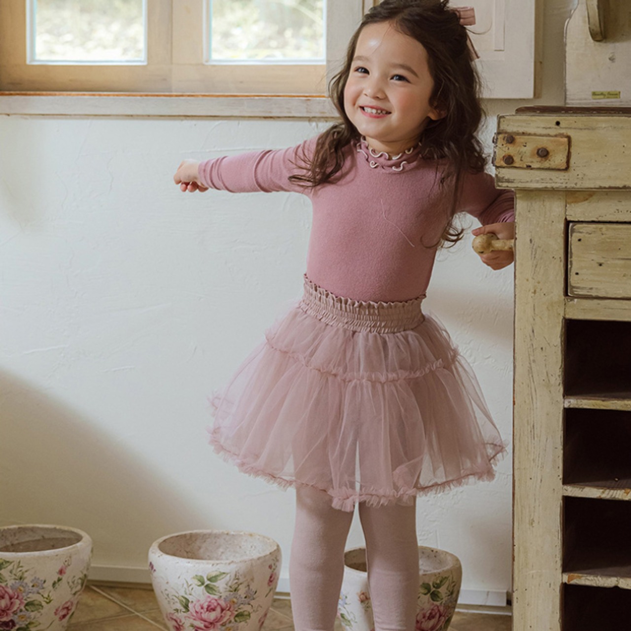 春ハイウエストメッシュスカート3色