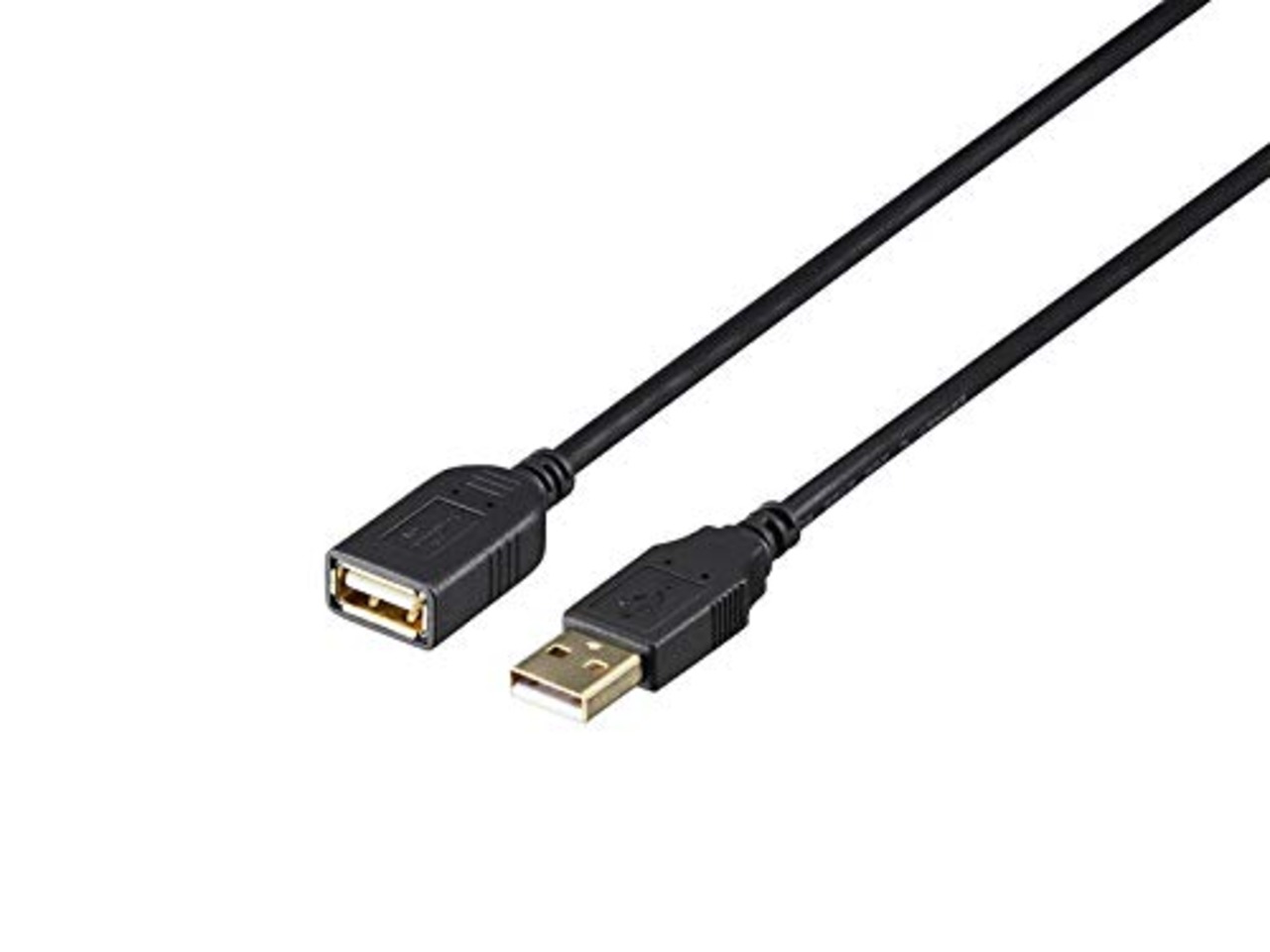 バッファローBUFFALO USB2.0延長ケーブル カーボン素子ねり込 1m ブラック BSUAAFR210BK