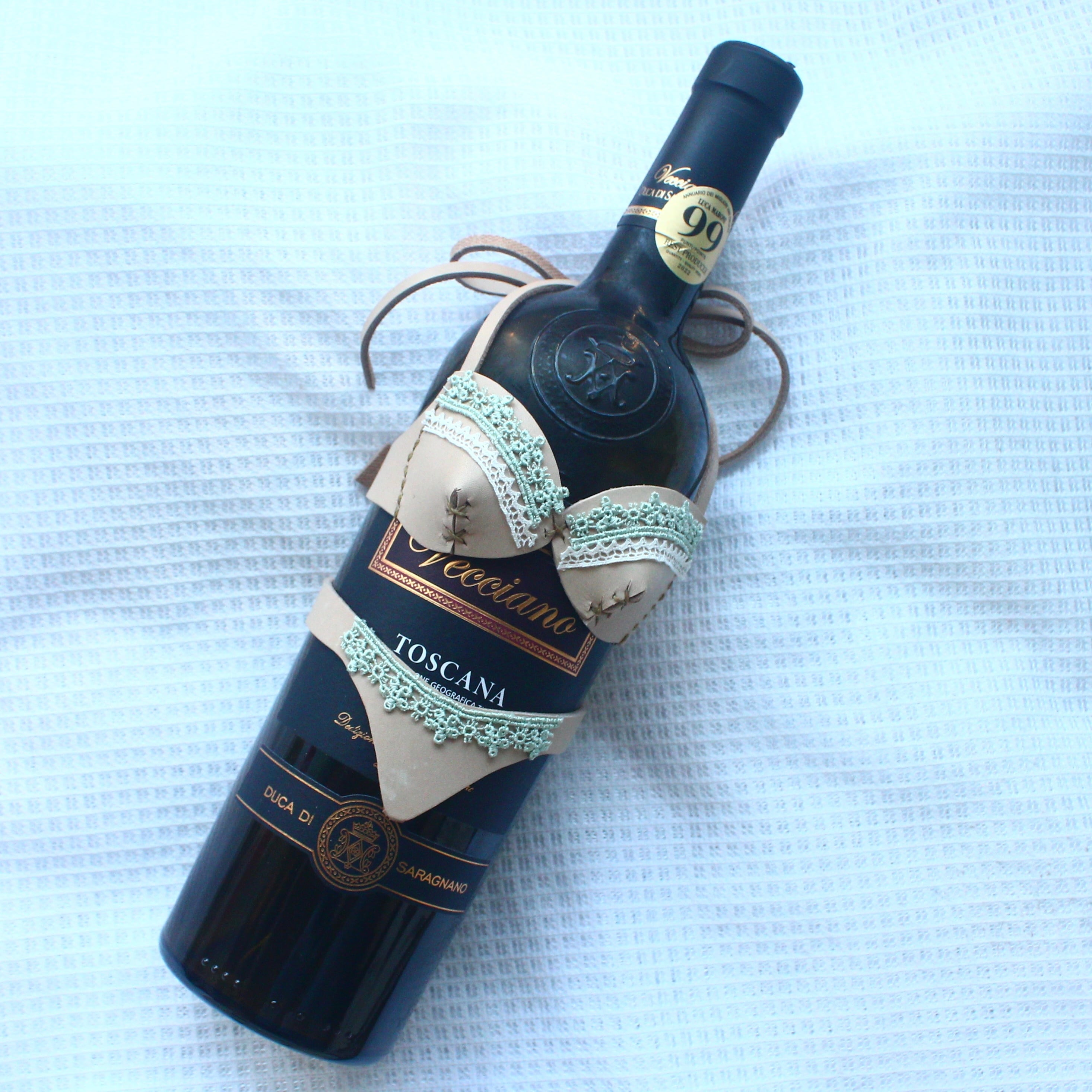 ボトル ランジェリー グレー ベージュ 水色レース 上下セット ボトルの