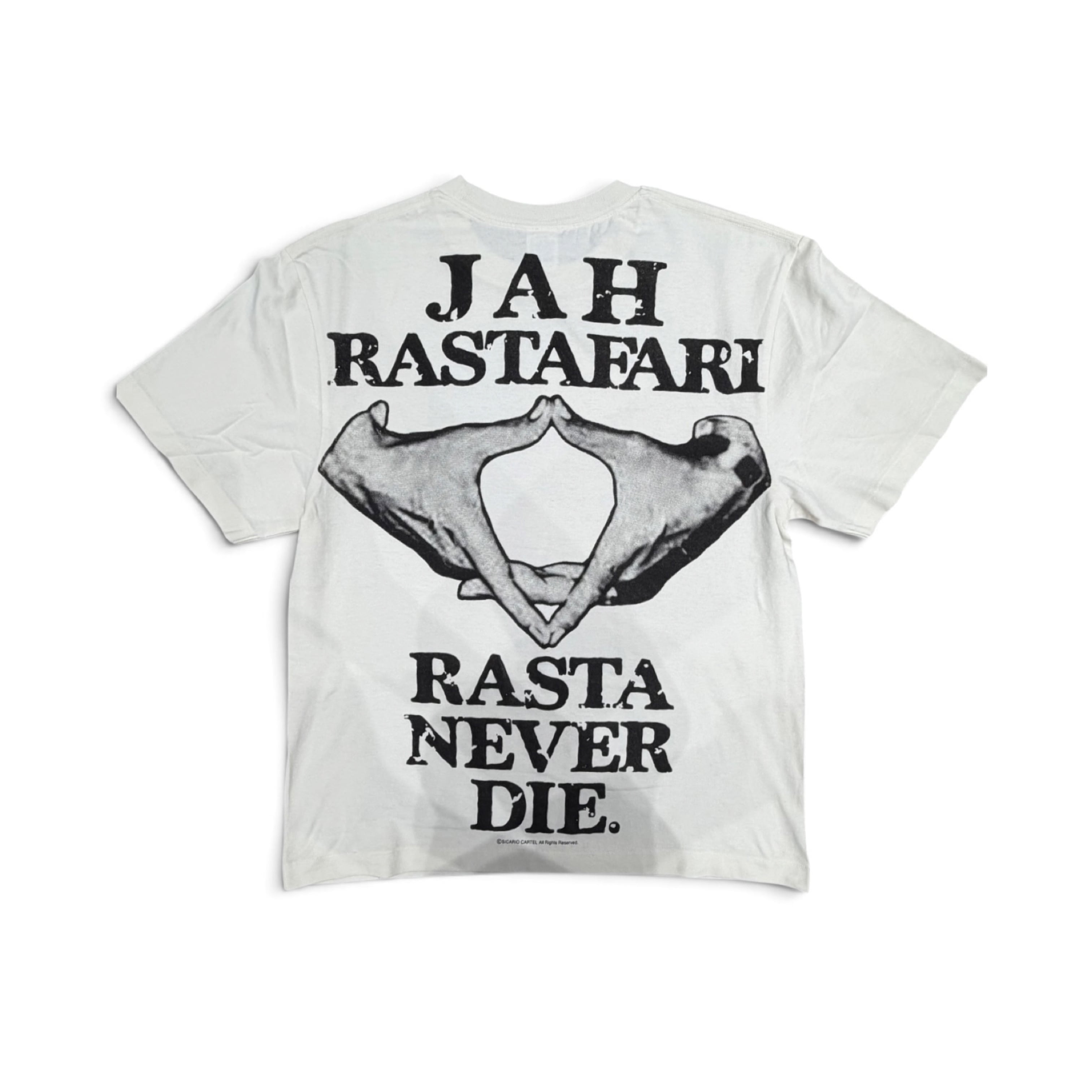 JAH TEE 6.2oz フェードホワイト | SICARIO CARTEL®︎