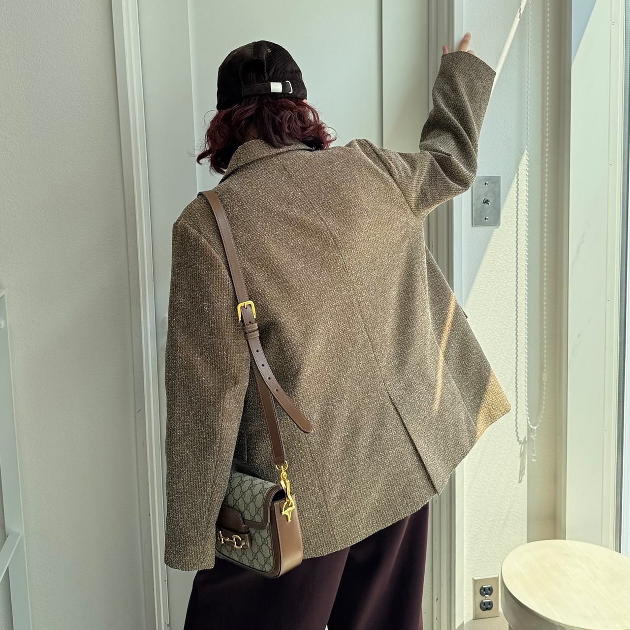 MIXカラーツイードオーバーテーラードJK/ブラウン