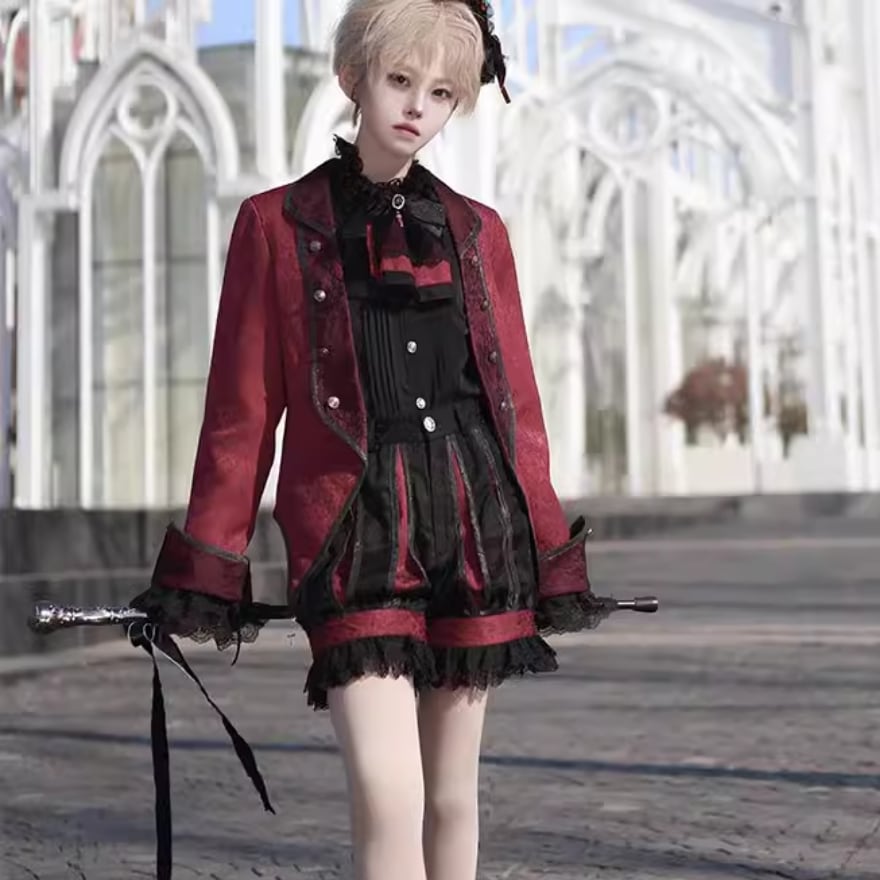 王子系ロリィタ シャツ 少年装×ダークゴシック 舞台向け｜WithU