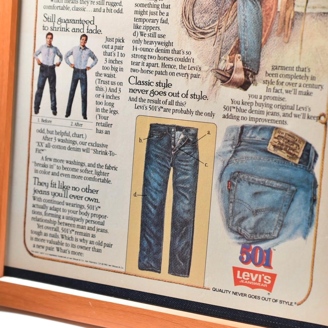 LEVI'S ヴィンテージ広告プレート Levi's Levi's,リーバイス,1950~60年代,Levi's Vintage Big Poster