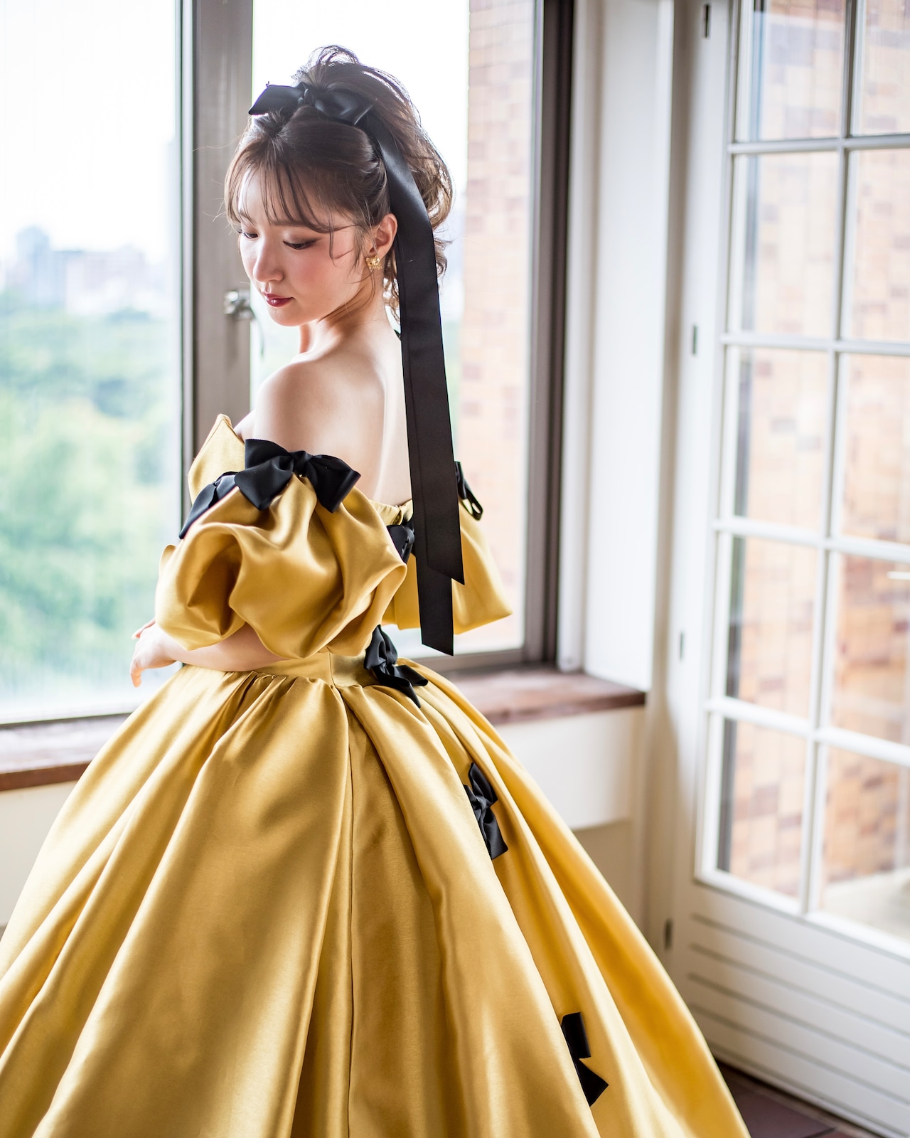 ロングサテンリュバンクリップ