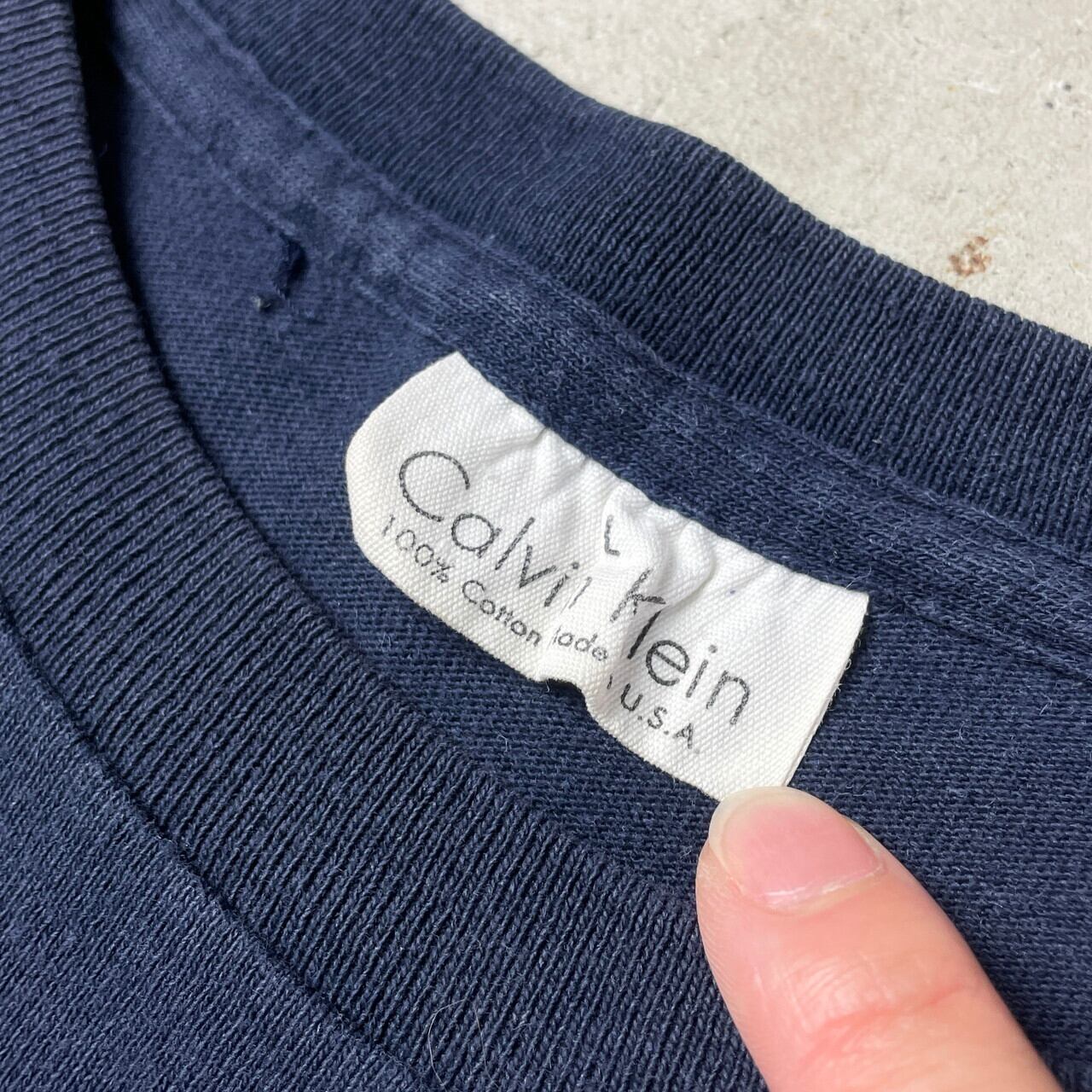 90年代 USA製 Calvin Klein カルバンクライン CK ロゴプリント Tシャツ