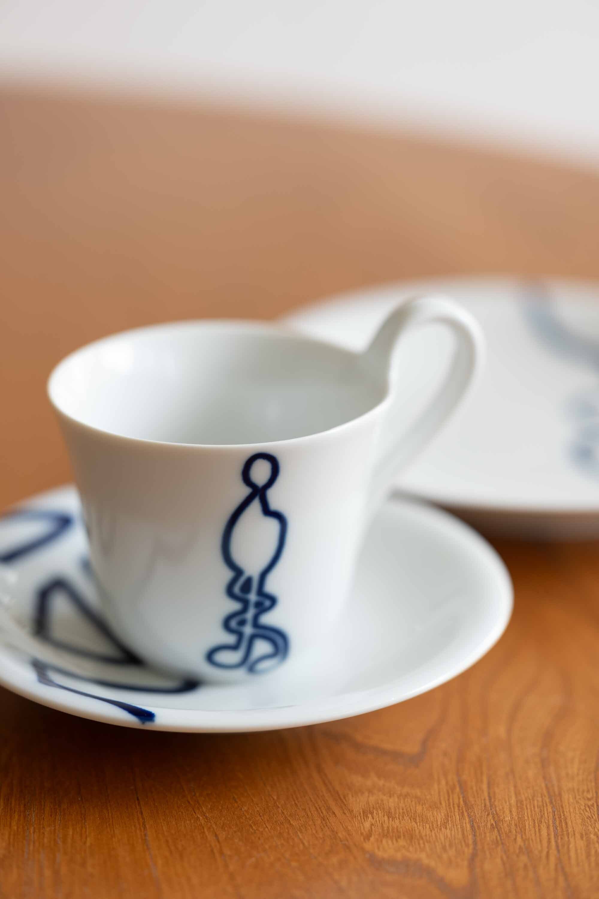 ロイヤルコペンハーゲン ムジカシリーズ カップ&ソーサー ケーキプレートのトリオ 注)カップと柄違いのためお安いです