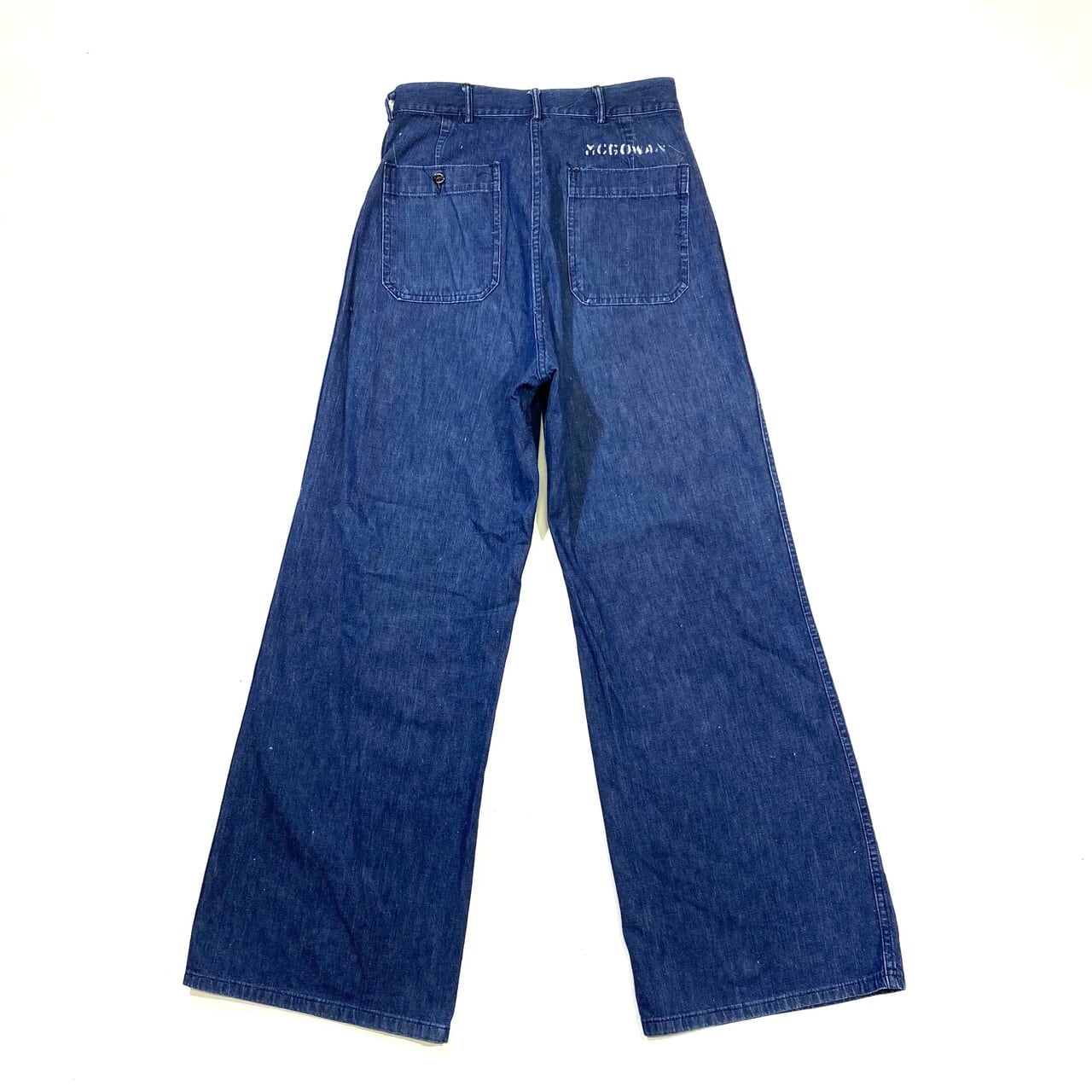 vintage］60s 70s US NAVY しおり デニムセーラーパンツ 巻きパン