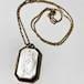 1920's 〜30's  Antique Mother Of Pearl 10KGF Locket Pendant Necklace