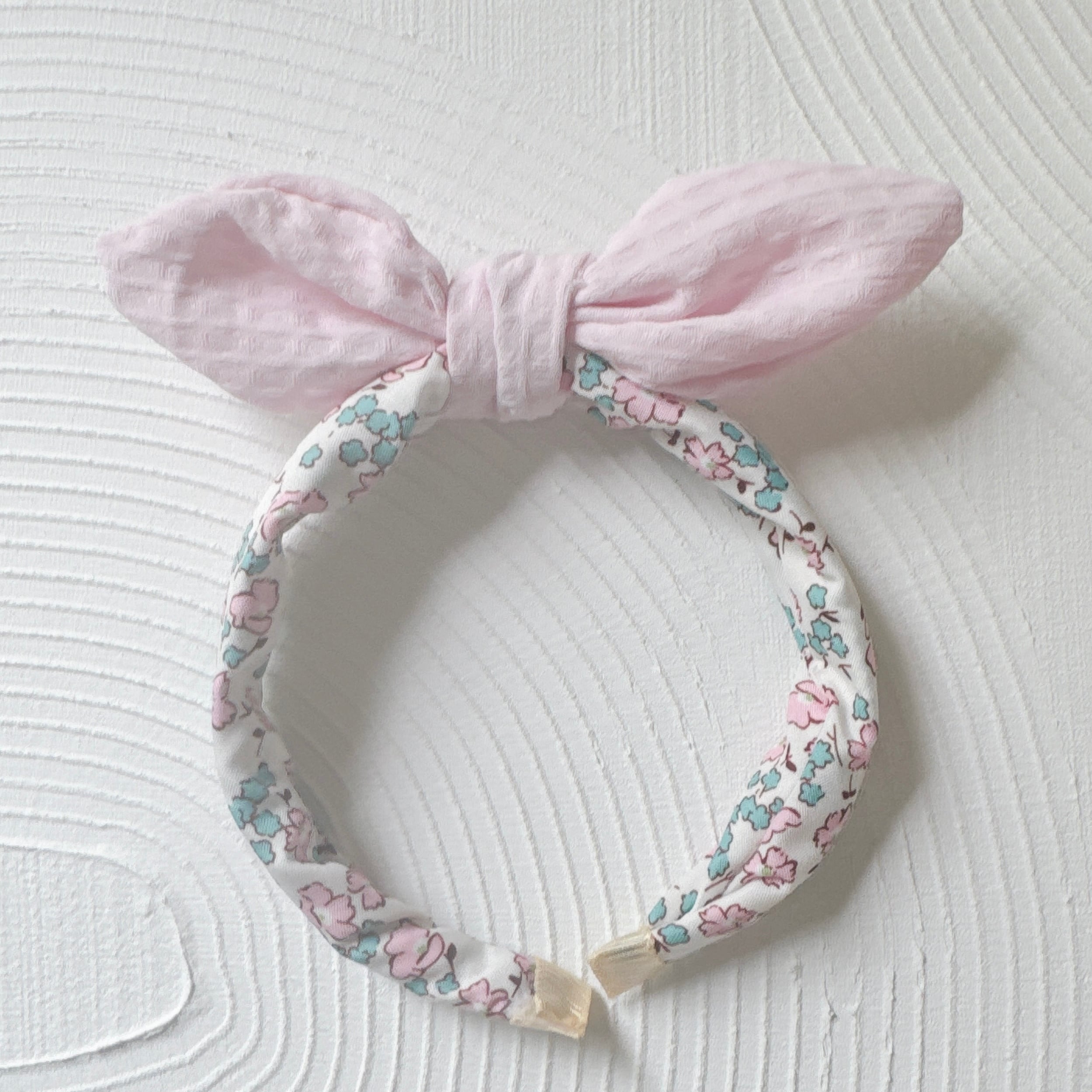 お花柄大きなおリボン撮影用カチューシャ