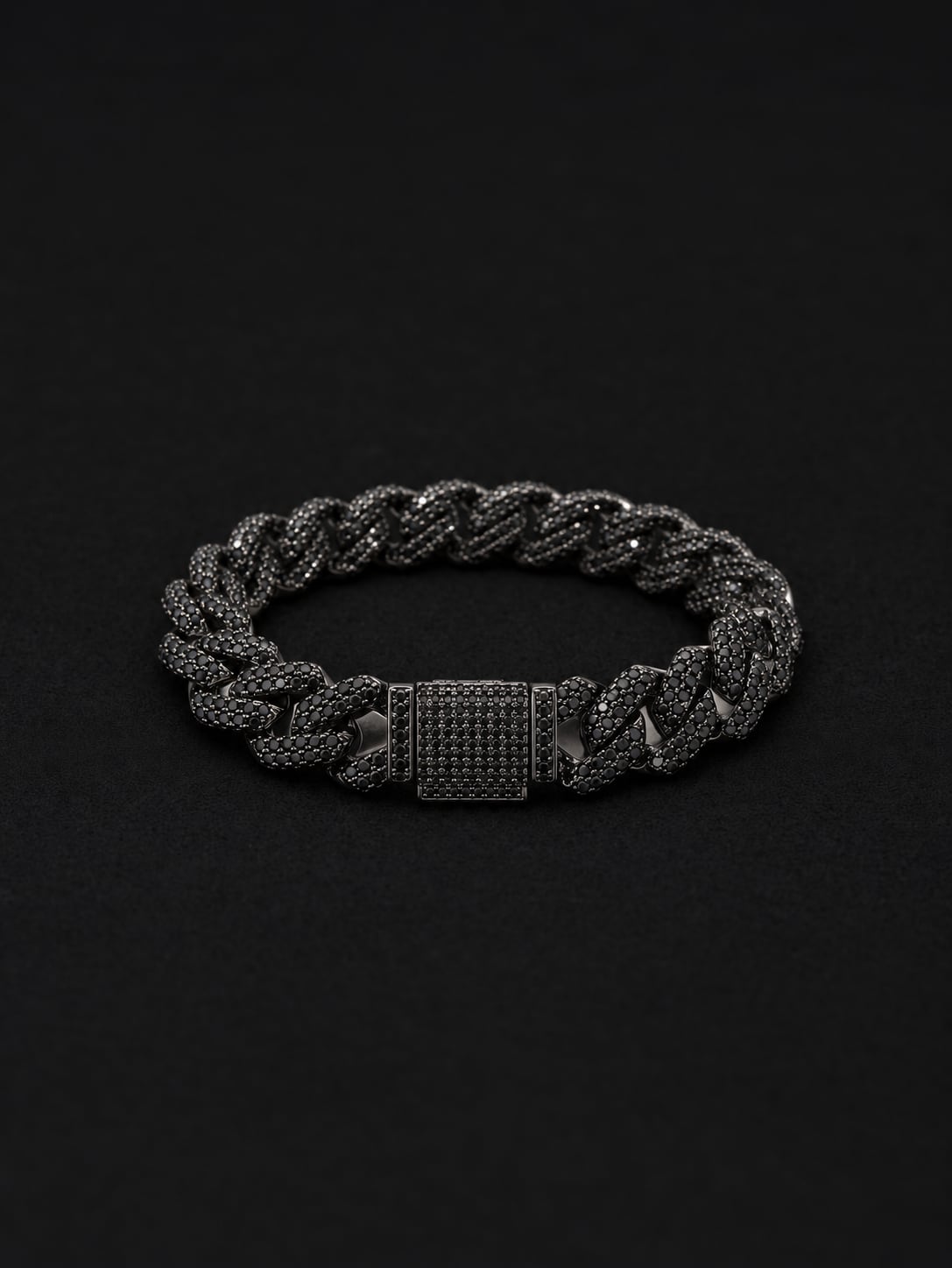 【10mm/13mm】Miami Cuban Bracelet -Black-