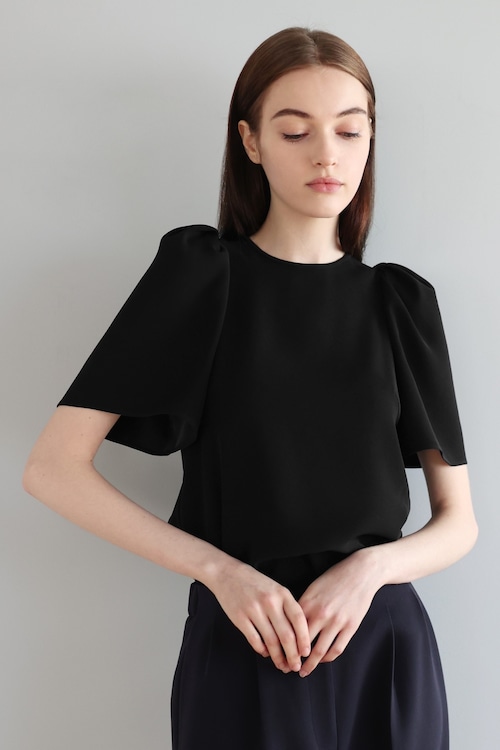 TWILL LOUNGE BLOUSE BLACK