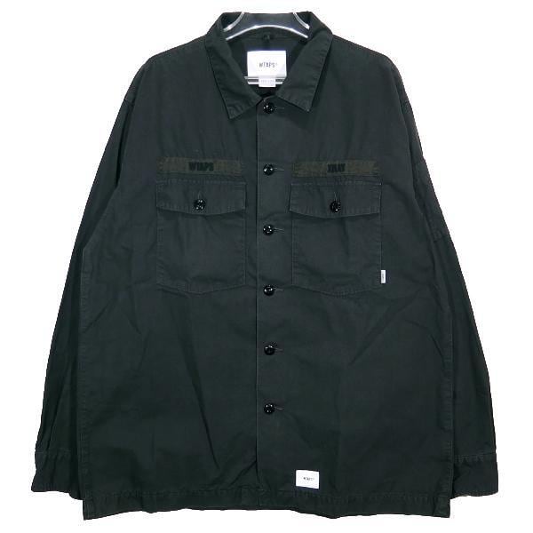 WTAPS 20SS BUDS LS/SHIRT.COTTON.RIPSTOP 201BRDT-SHM02 サイズ04(XL) ダブルタップス バッツ  ロングスリーブ シャツ コットン リップストップ ブラック 長袖【中古】