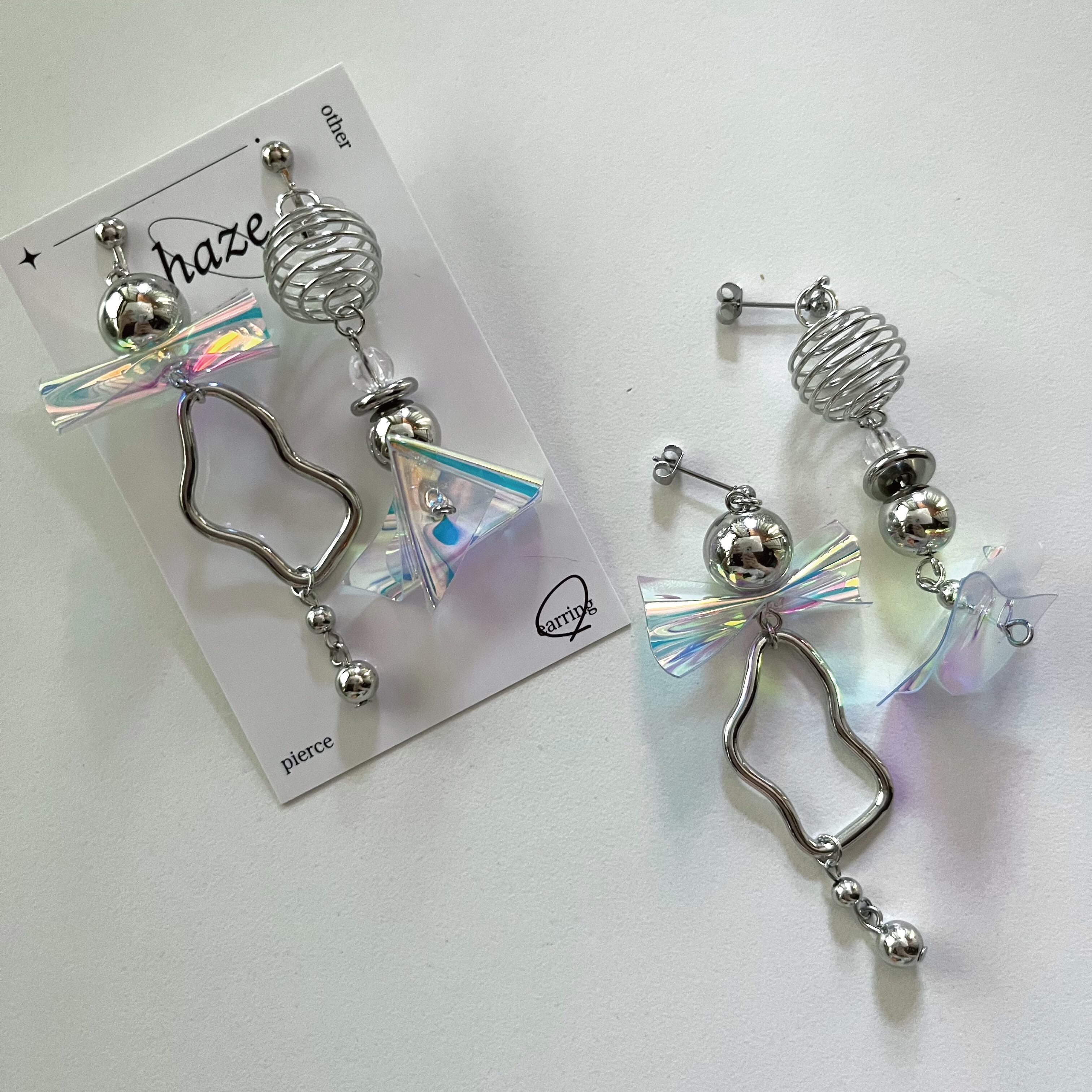 PVC ⚪︎ hoop & spiral ピアス/イヤリング | h a z e