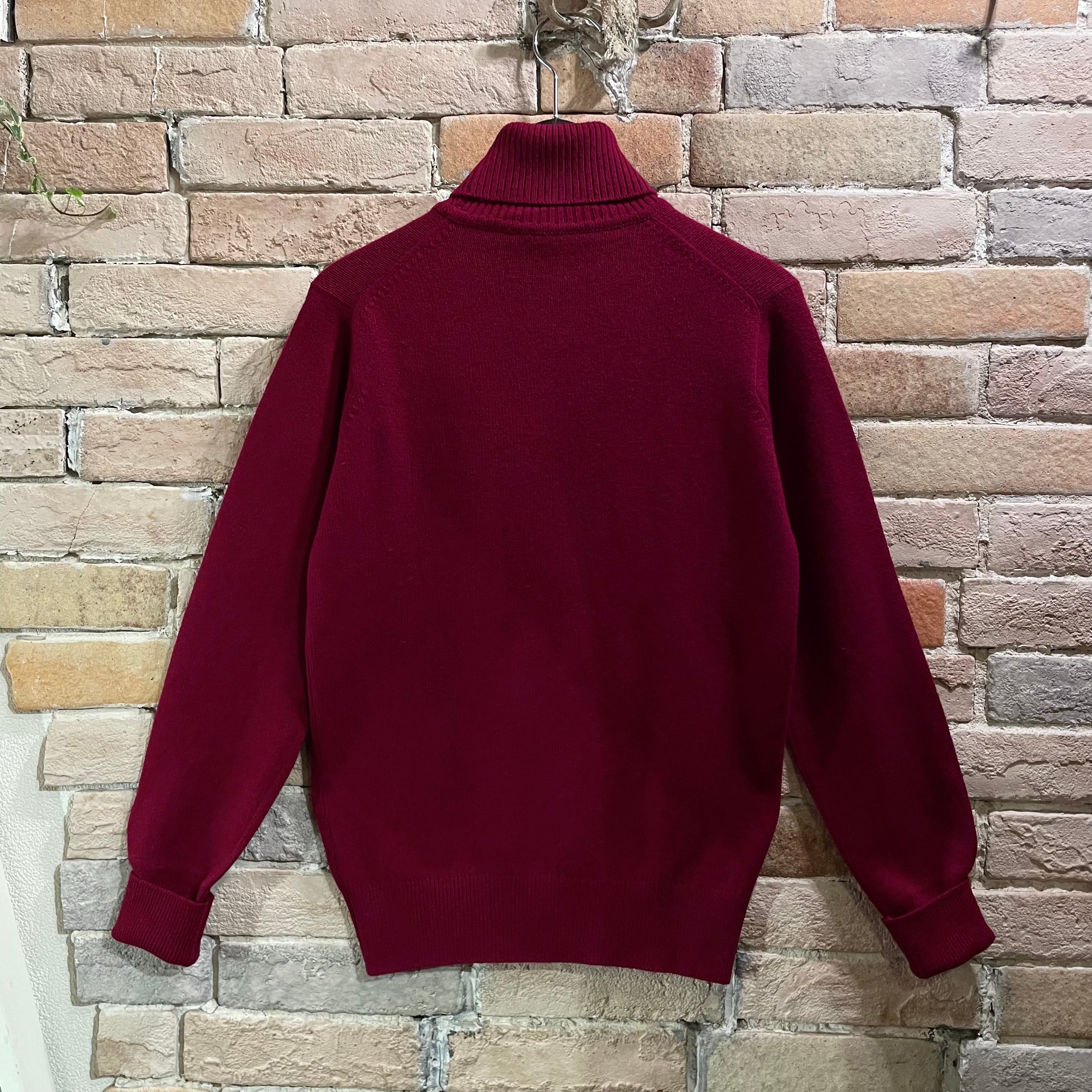 ballantyne 旧タグ ウールタートルネックニット Ballantyne デッドストック Tuscan Red スコットランド製