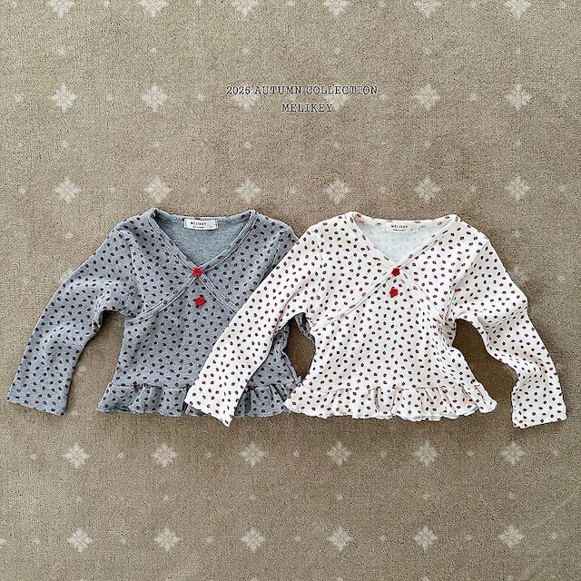【取寄】melikey|mini strawberry tee|ミニいちごTシャツ|XS-JM|kids&jr|26 autumn