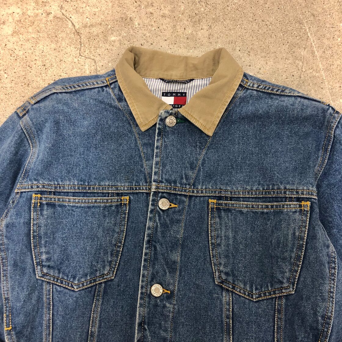 90s TOMMY HILFIGER/Denim Jacket/S相当/デニムジャケット/インディゴ 