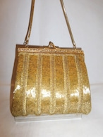 ゴールドビーズビィンテージバック gold color bead vintage bag (made in Japan)
