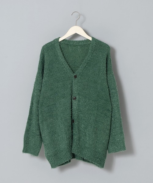 Revo. Mohair Touch Shaggy Knit Cardigan (GRN) TH-3522 (DEPROID sponsored brands)