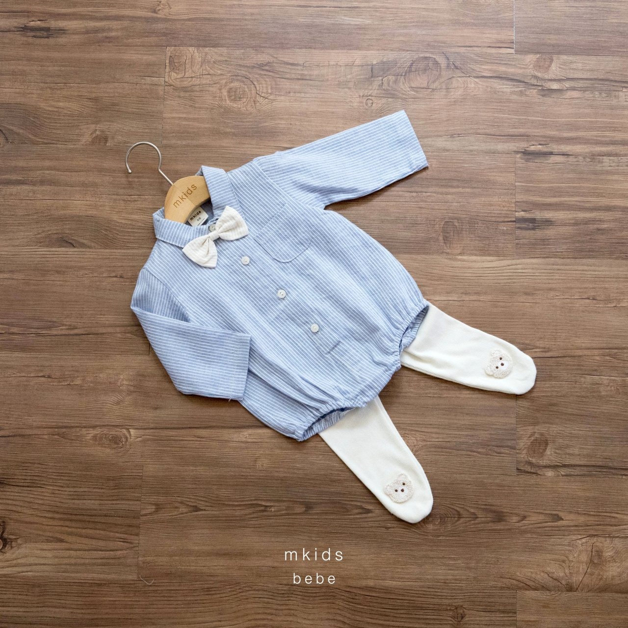[mkids] Vest Tie Bodysuit / [엠키즈] 베스트타이슈트