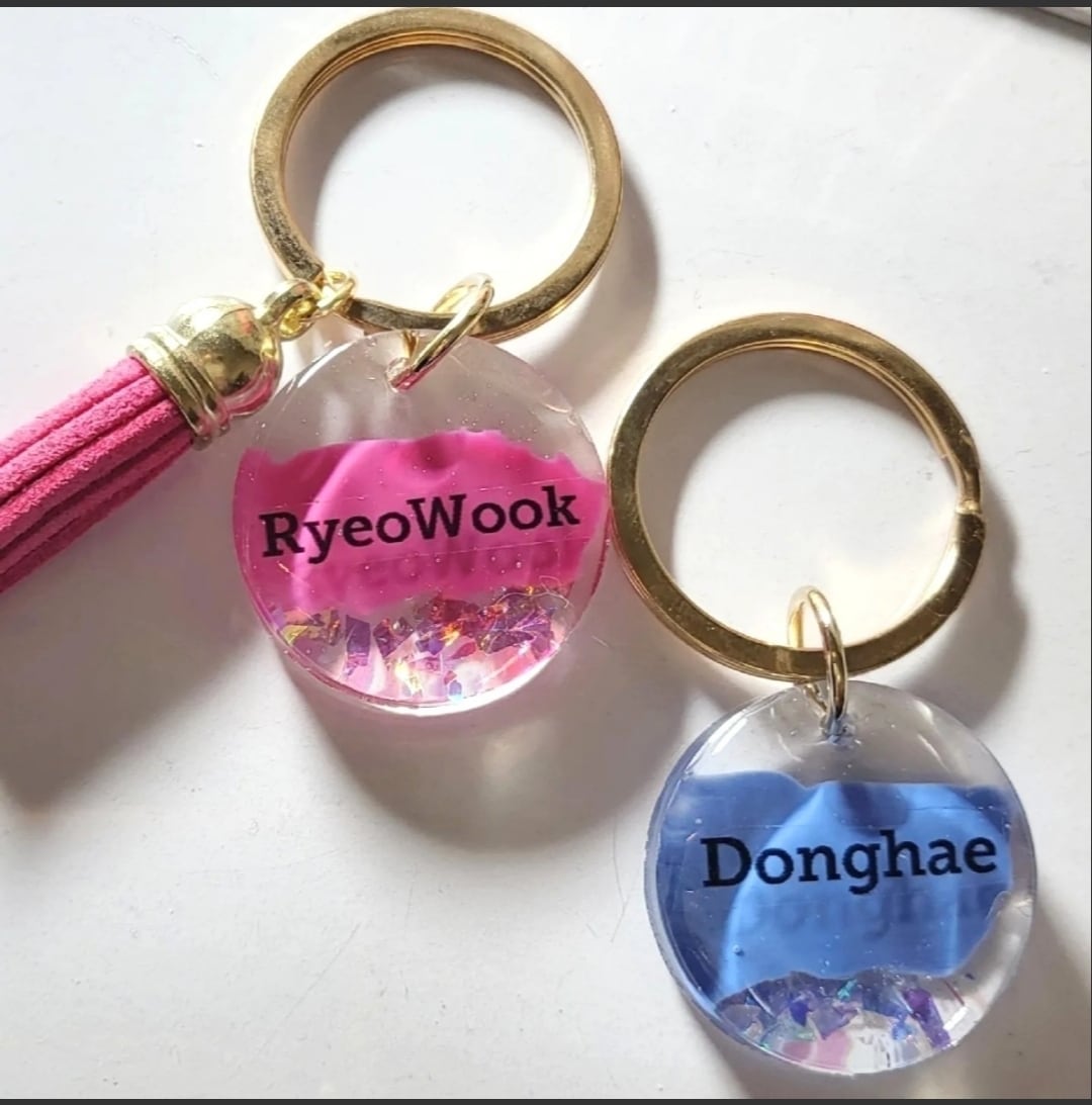 お値下げしましたレジン写真入り記念キーホルダー お値下げしましたレジン写真入り記念キーホルダー