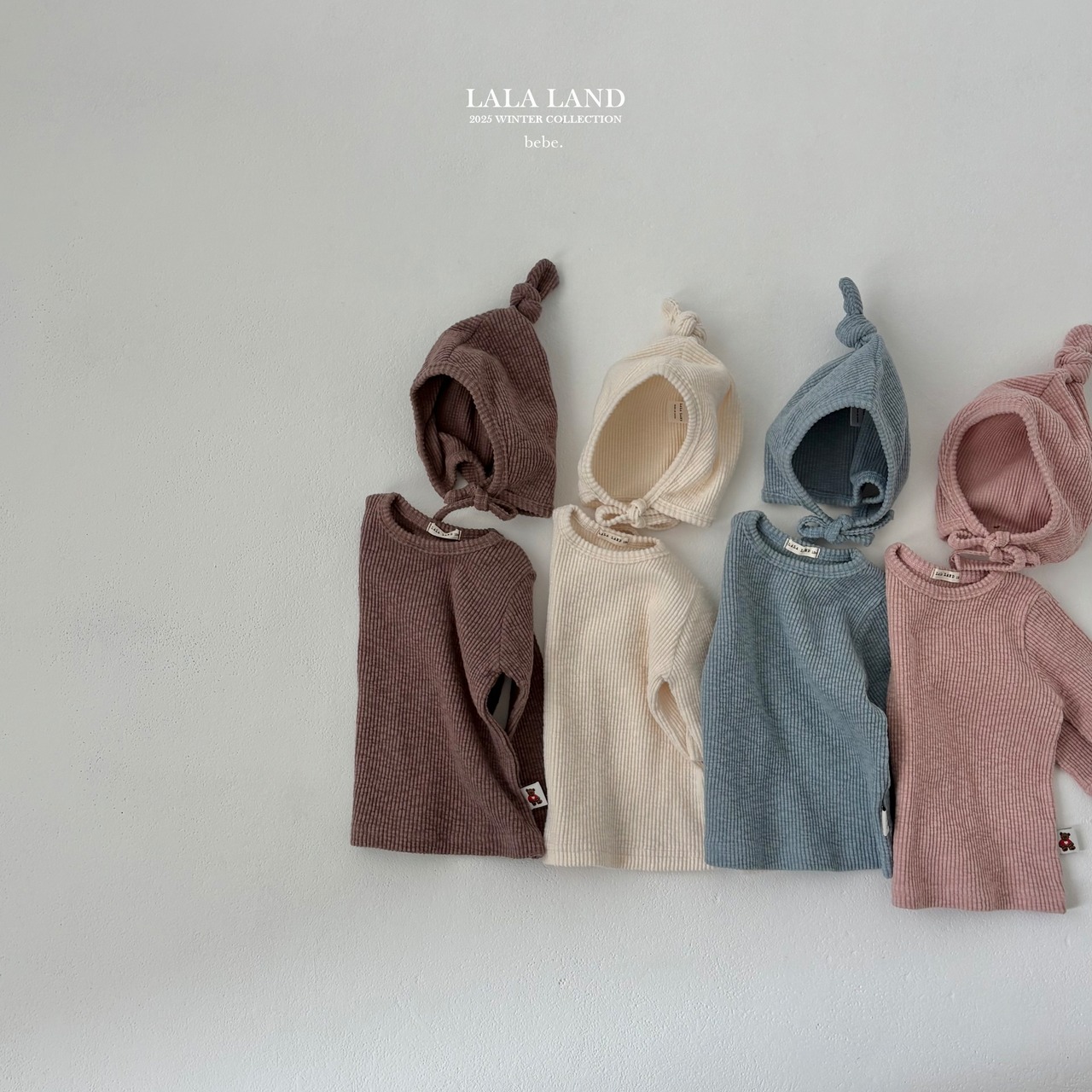 LALALAND 25/WI(Baby)Peach ribbed tee