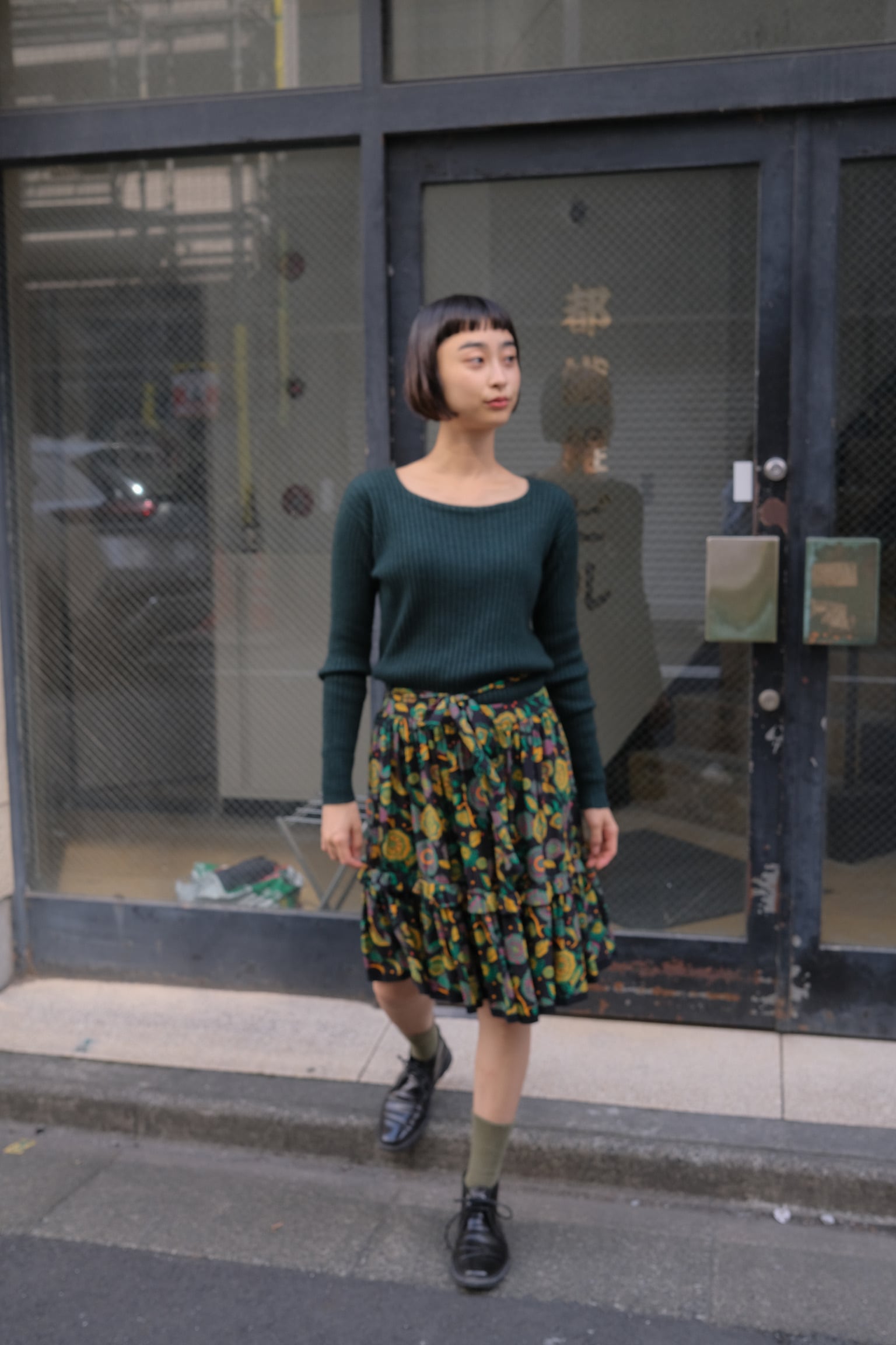 miu miu花柄 ミニスカート