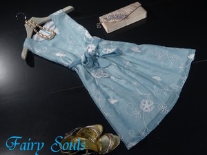 ★11号★花柄刺繍Aラインワンピ(OPN5404)