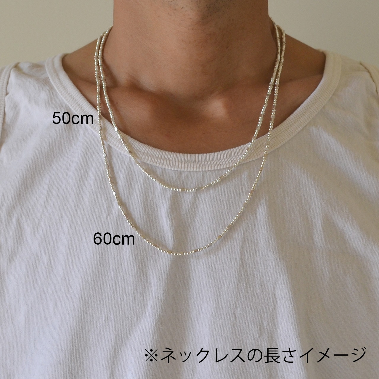 Tube Beads Necklace (Slimmer)(50cm)