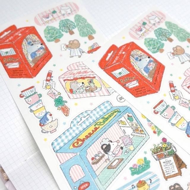 ABUBA STUDIO〔sticker-타이니 박스 빌리지-〕