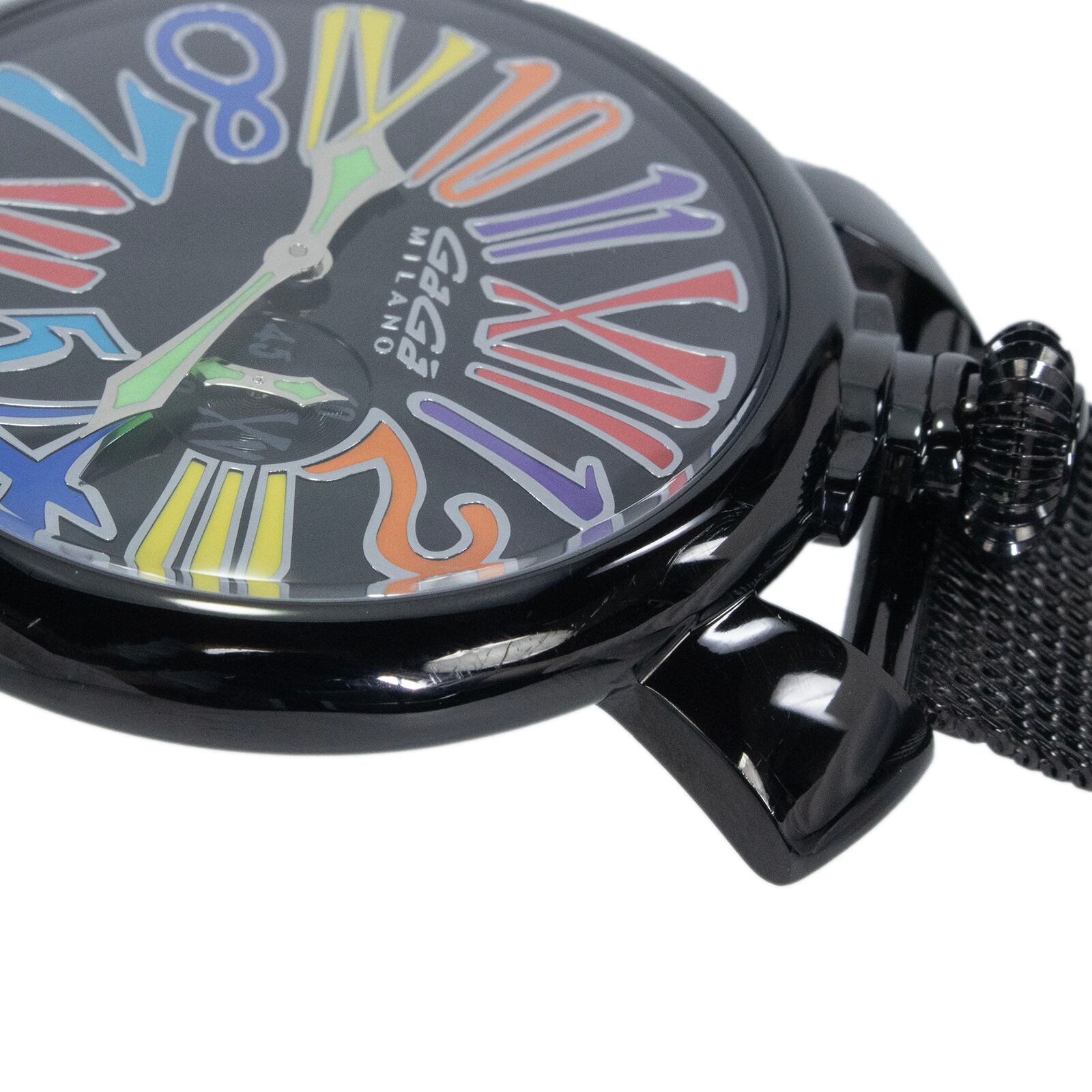 送料無料 ガガミラノ 腕時計 メンズ マヌアーレ スリム46mm 5082.1 黒