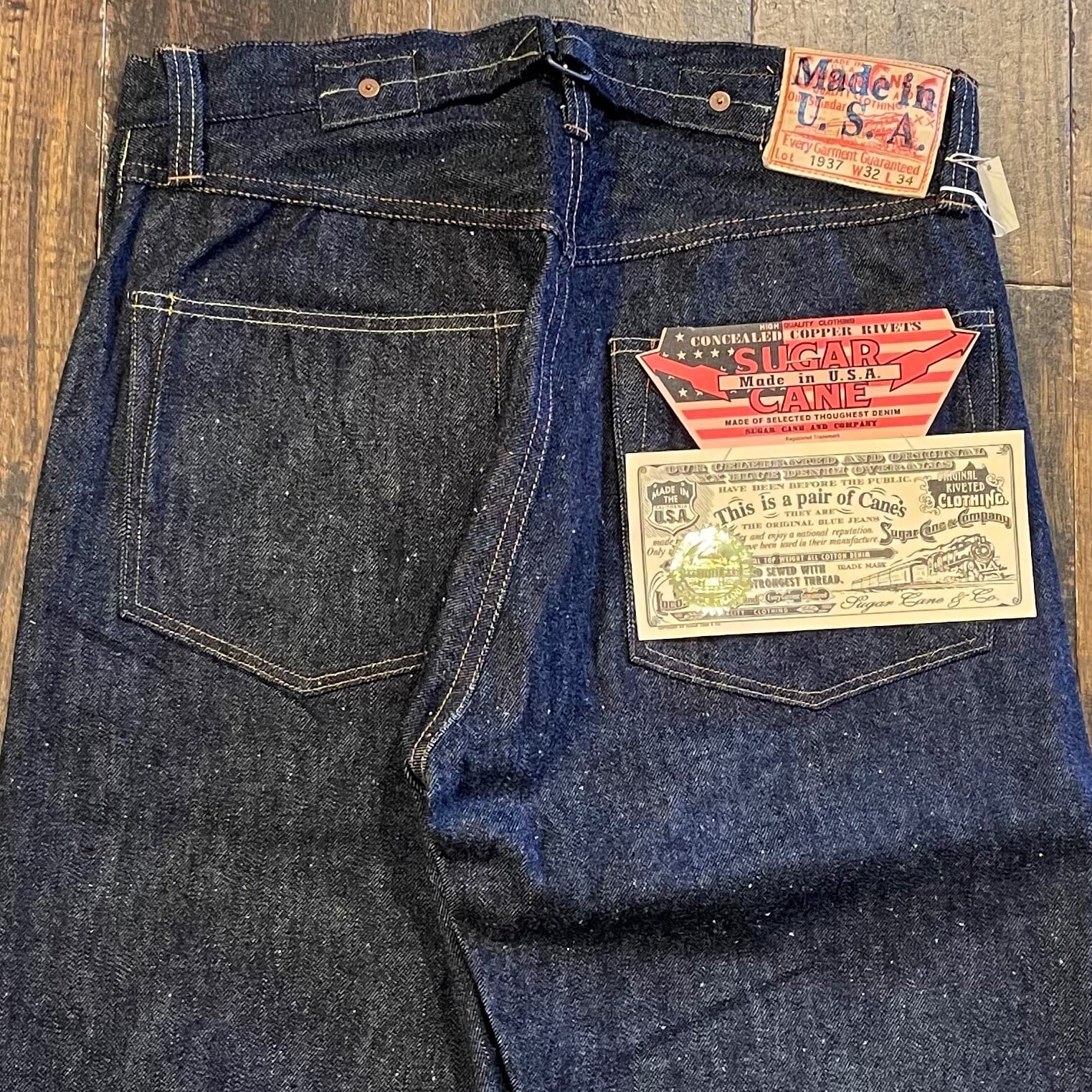 シュガーケーン “Made in USA” 13oz. ブルーデニム ウエスト