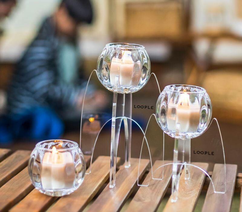 LOOPLEループル】キャンドルグラススタンド「クリア」 L 〈ペガサス