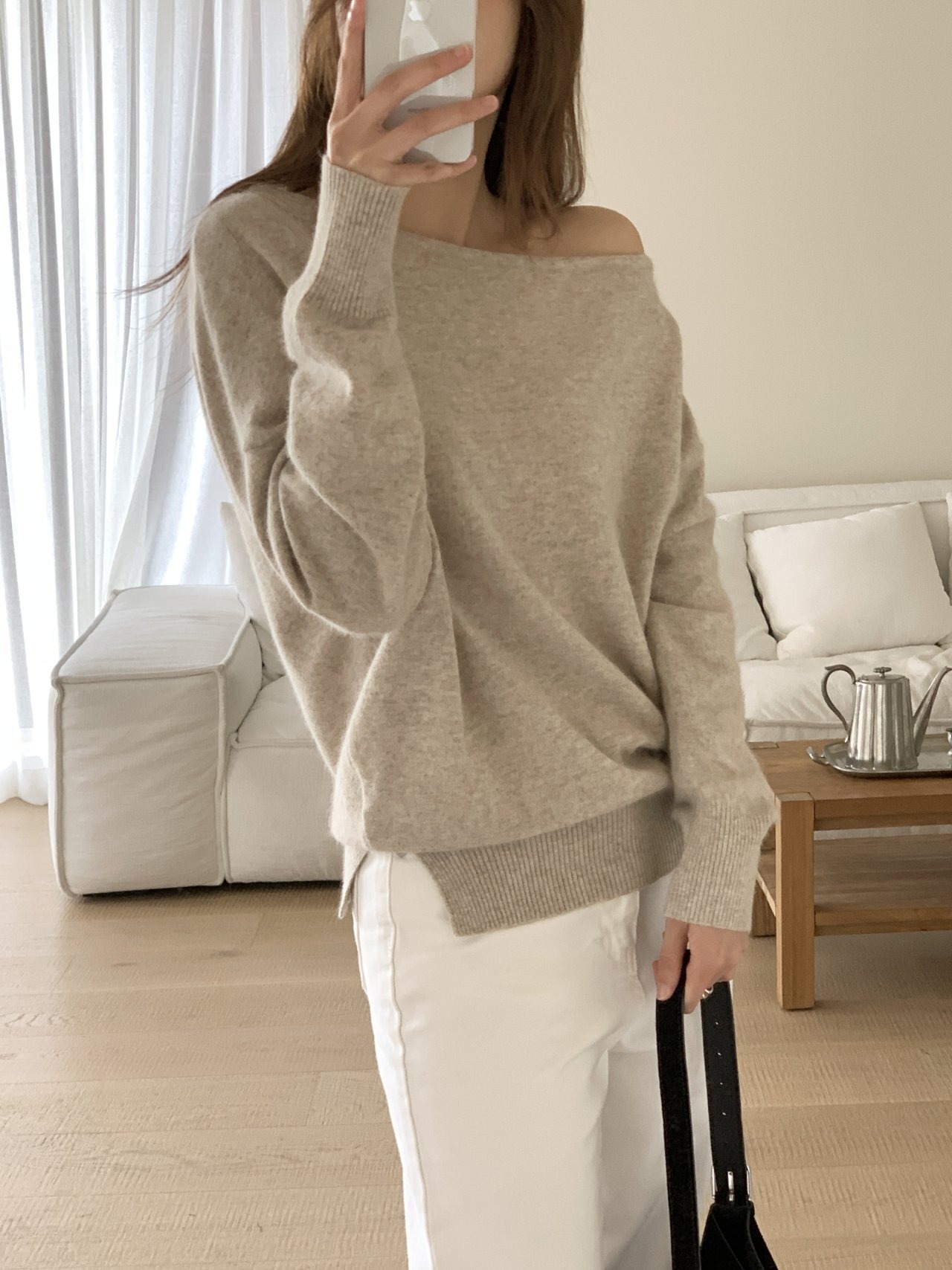 (verveine) siena fox unbalance  knit / 3color