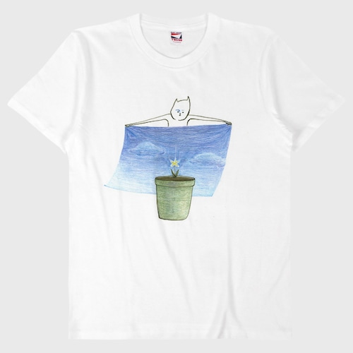 Tシャツ　ほのかな希望が背景を求める。